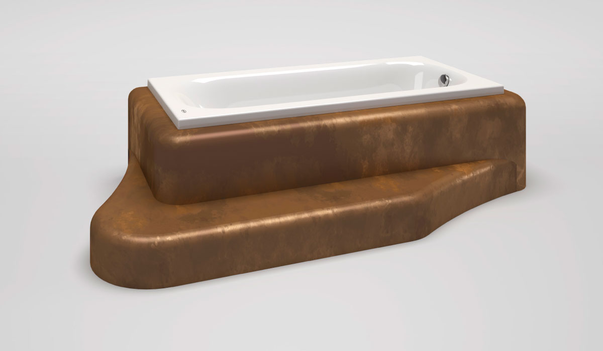 Bathtub with integrated step - La Veneta Forme